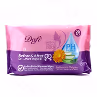 دستمال مرطوب بهداشتی بانوان دافی 20عددی