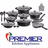 سرویس قابلمه 21 پارچه گرانیت پریمیر مشکی مدل p315