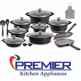 سرویس قابلمه 21 پارچه گرانیت پریمیر مشکی مدل p315