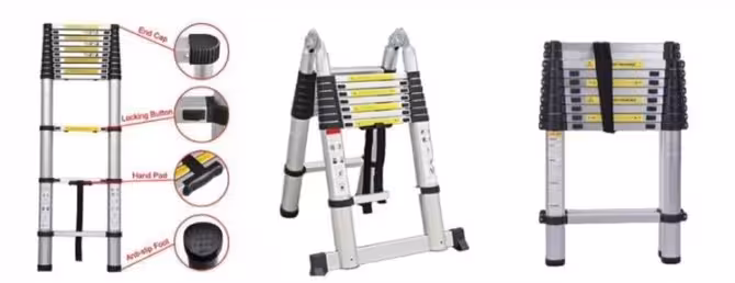 نردبان تلسکوپی 5 متری مدل RY-1350