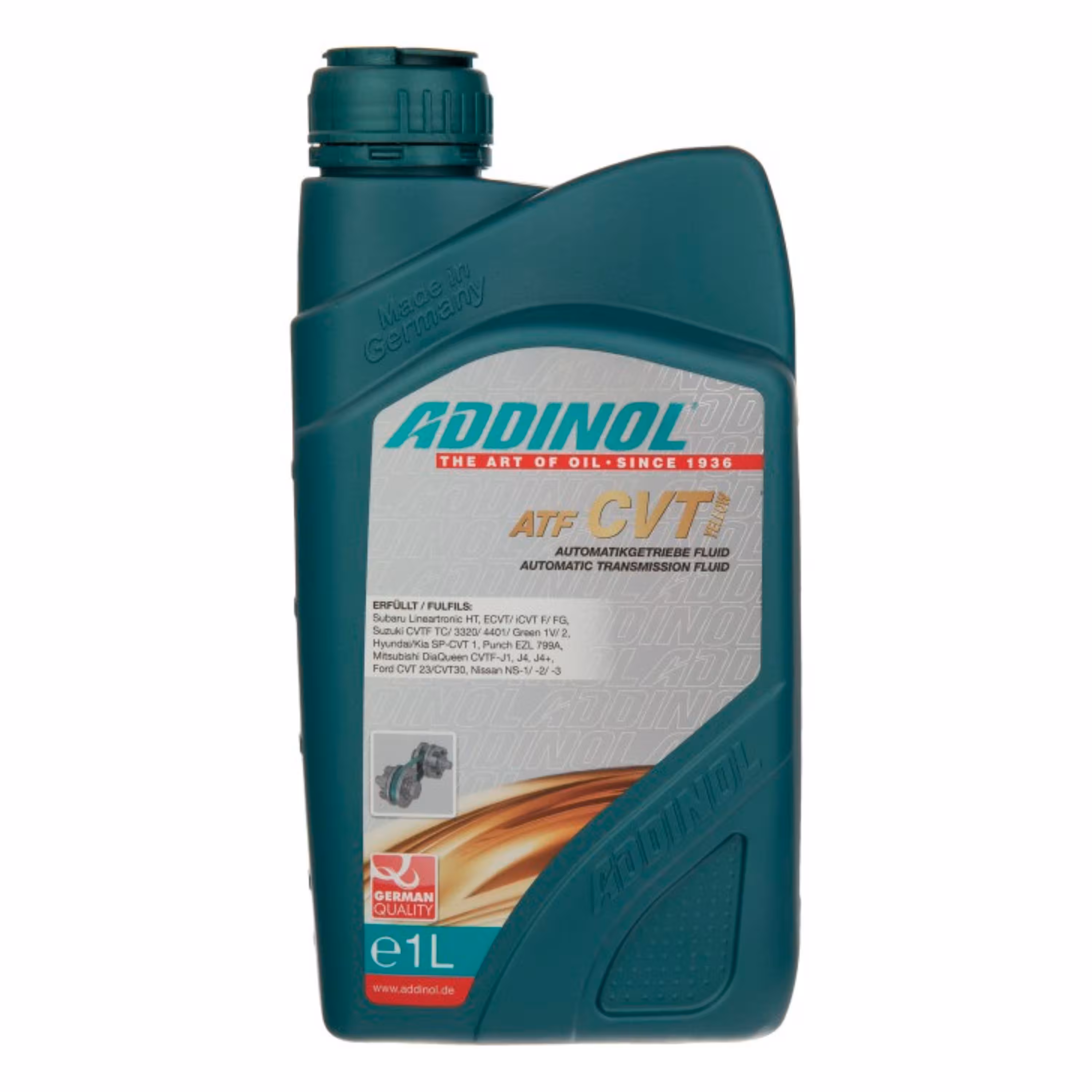 روغن گیربکس خودرو آدینول مدل ATF CVT YELLOW حجم 1 لیتر