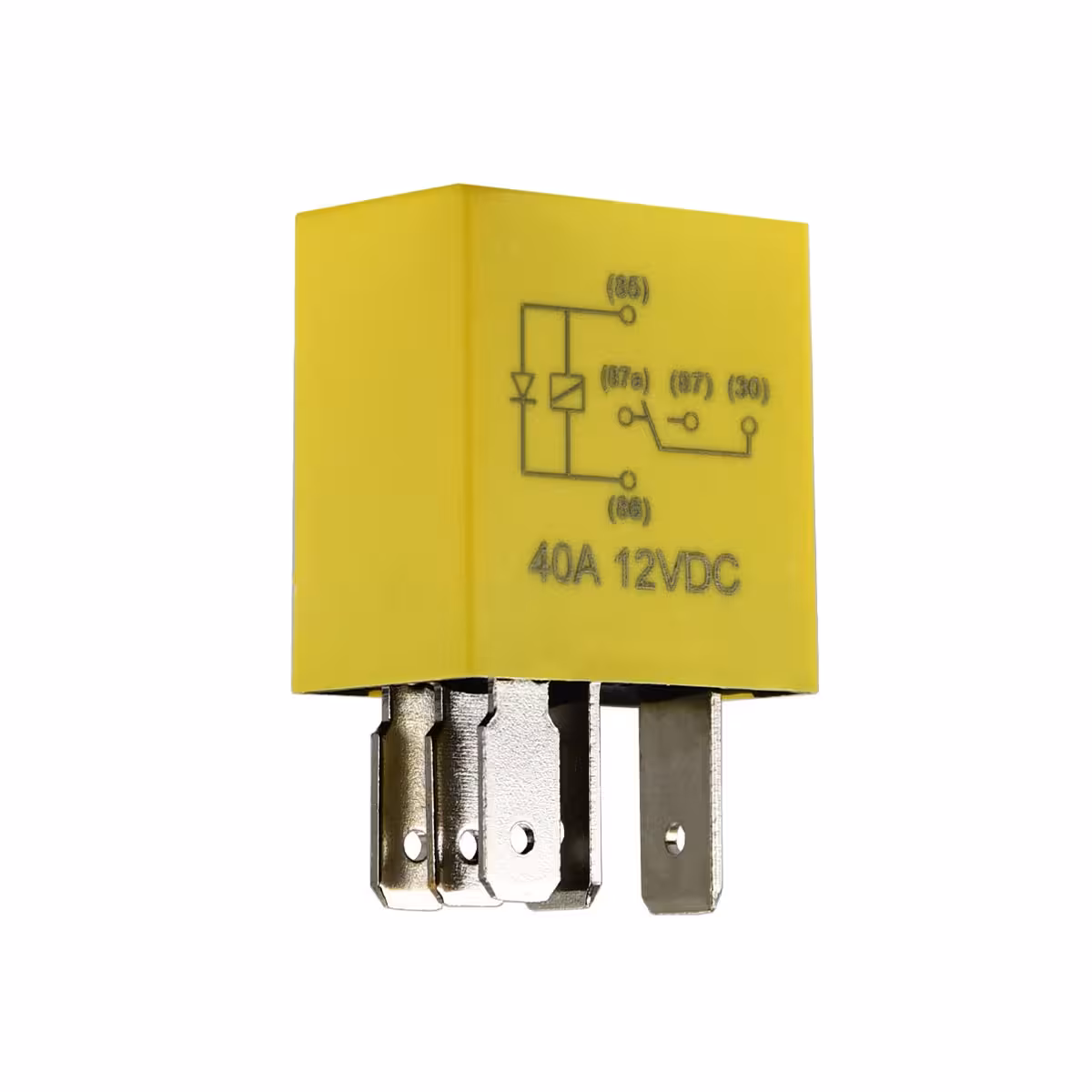 میکرو رله 40 آمپر زرد 5 پایه
