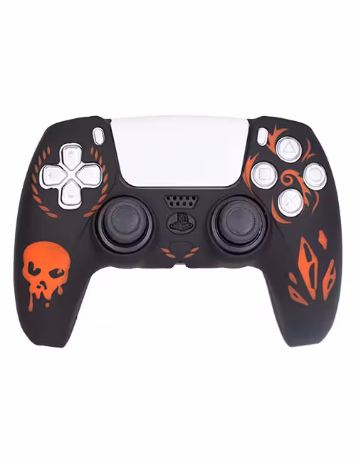 روکش محافظ دسته PS5 لیزری مشکی قرمز طرح بلود اسکال