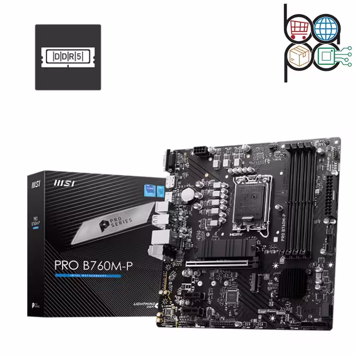 مادربرد اقتصادی MSI مدل PRO B760M-P با پشتیبانی از DDR5