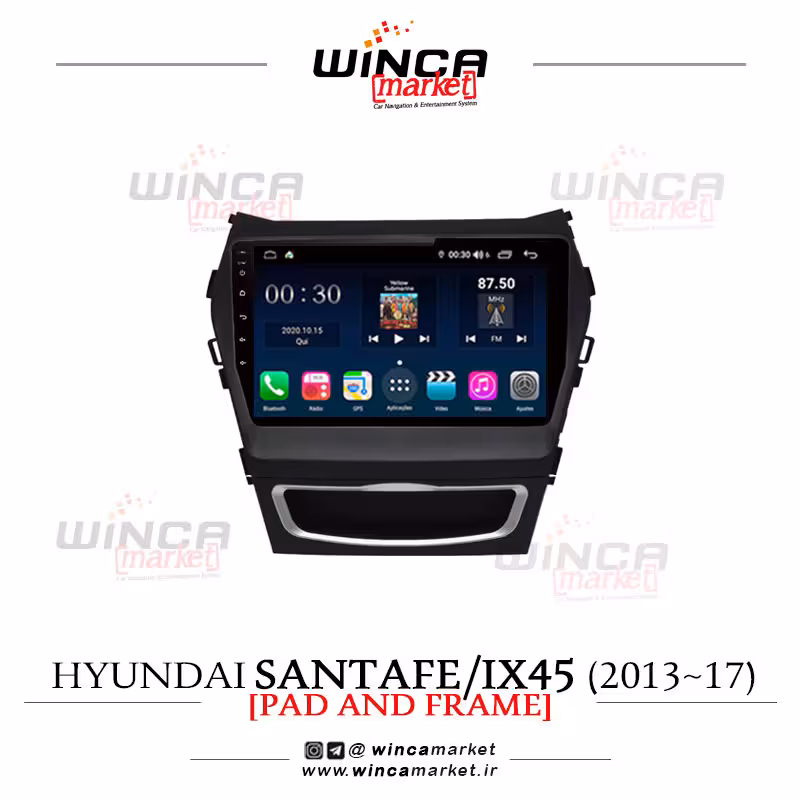 مانیتور هیوندای سانتافه ix45 2013-17 فابریک اندروید برند وینکا WINCA سری H