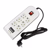 محافظ برق صوتی تصویری 6 خانه ارت دار پارت الکتریک با کابل 5 متری Part Electric PE8796