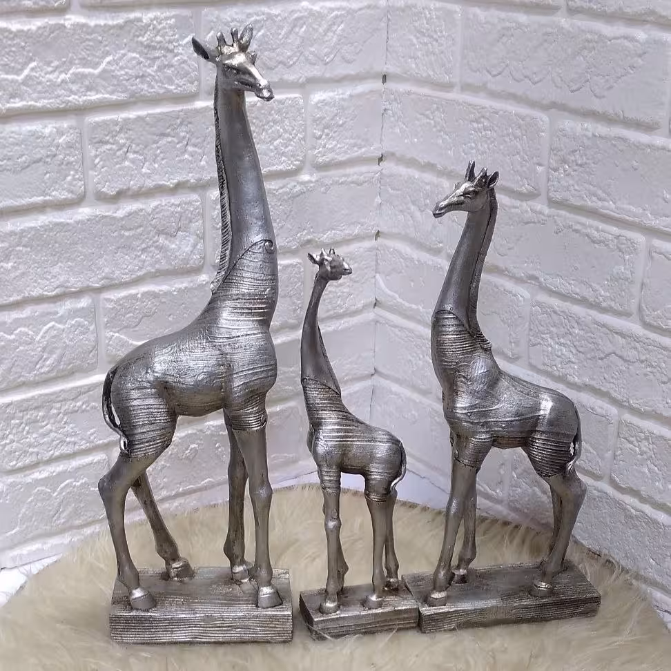 مجسمه زرافه خانواده مجموعه 3 عددی کد 1