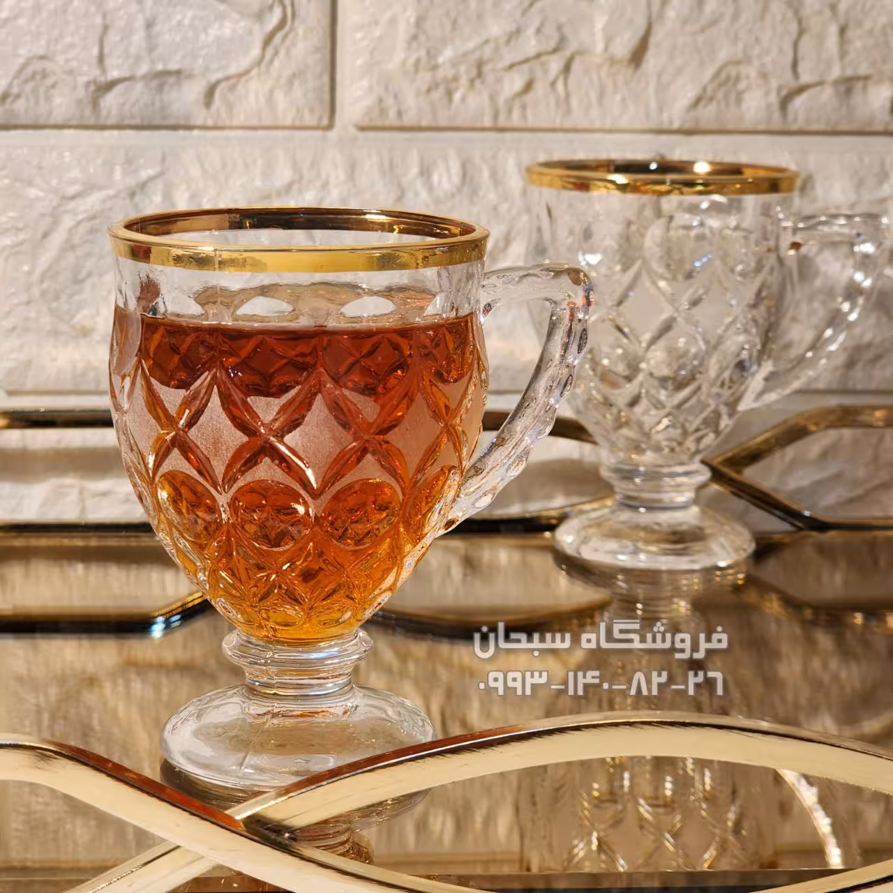فنجان لب طلا وارداتی مدل آنجلیکا
