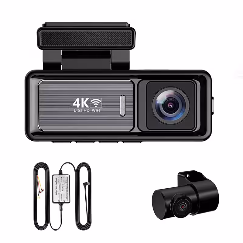 دوربین ثبت وقایع خودرو اتوویژن مدل M6-4K WiFi با دوربین عقب Full HD و کیت برق مستقیم - ایپکی