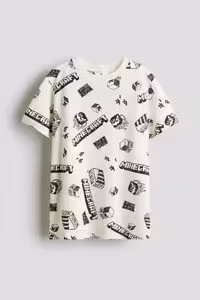 تی شرت مردانه چاپ نقوش و پنبه T SHIRT H&M