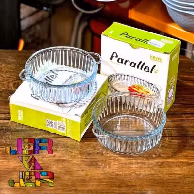 تابه گرد شیشه ای مدل پارالل سایز 14 بلور کاوه یک عددی