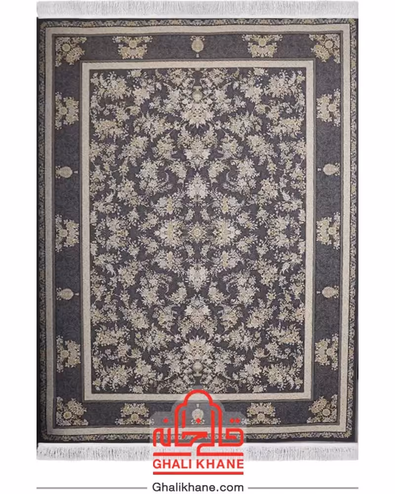 فرش تهران 1200 شانه طرح آرام طلاکوب طوسی