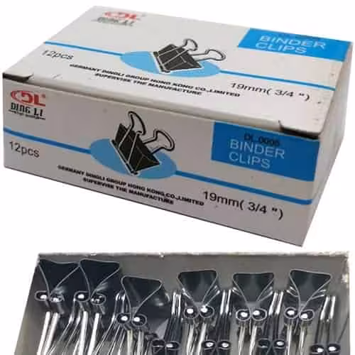 گیره دوبل سایز 19 میلی متر بسته 12 عددی