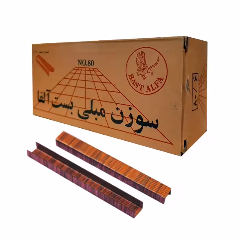 سوزن منگنه مبلی بست آلفا مدل 80/06 بسته 6000 عددی