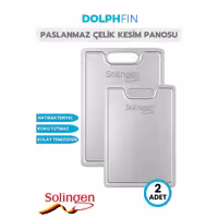تخته‌ برش استیل ضد زنگ Solingen زولینگن | مدل 2 عددی با سطح ضد باکتری