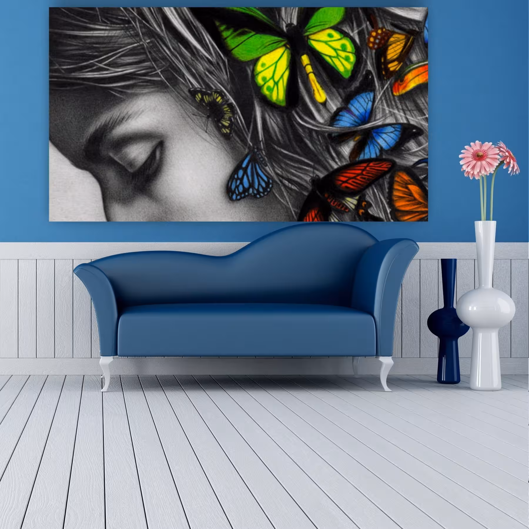 تابلوی.م طرح دختر پروانه ای