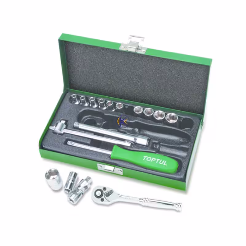 جعبه بکس 17 پارچه هواگیری 1/4 مدل GCAD1701 تاپ تول TOPTUL