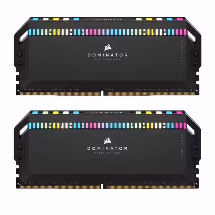 رم دسکتاپ DDR5 دو کاناله 6000 مگاهرتز کورسیر مدل DOMINATOR PLATINUM RGB ظرفیت 32 گیگابایت CL36
