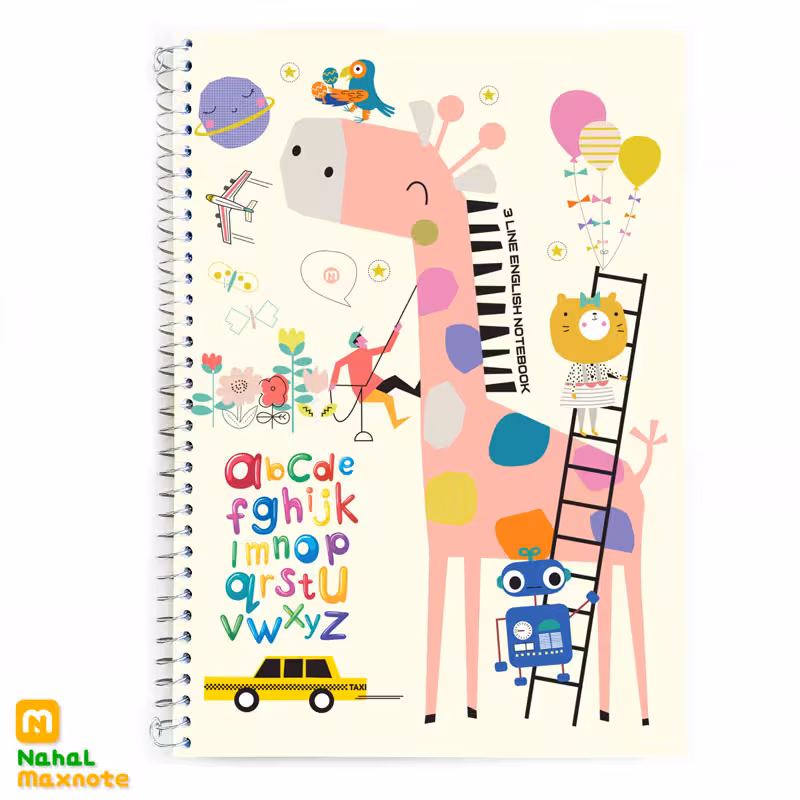 دفتر 60 برگ سـه خط سیمی کد 3643.طرح 4