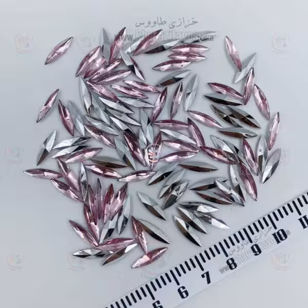 نیزه ای پلاستیکی 4 در 15 ( صورتی ) بسته 100 عددی