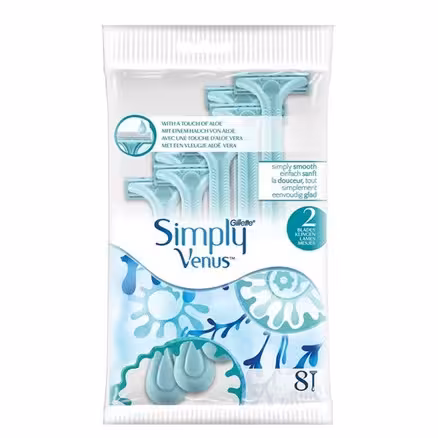 خودتراش ژیلت سیمپلی ونوس آبی 2 لبه بسته 4 عددی