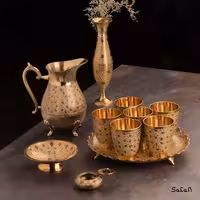 ست پذیرایی برنجی میناکاری کد 020