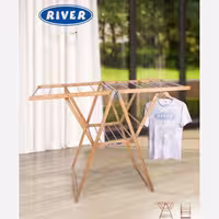 بند رخت RIVER (ریور) تمام چوبی با اتصالات استیل، کد 8679
