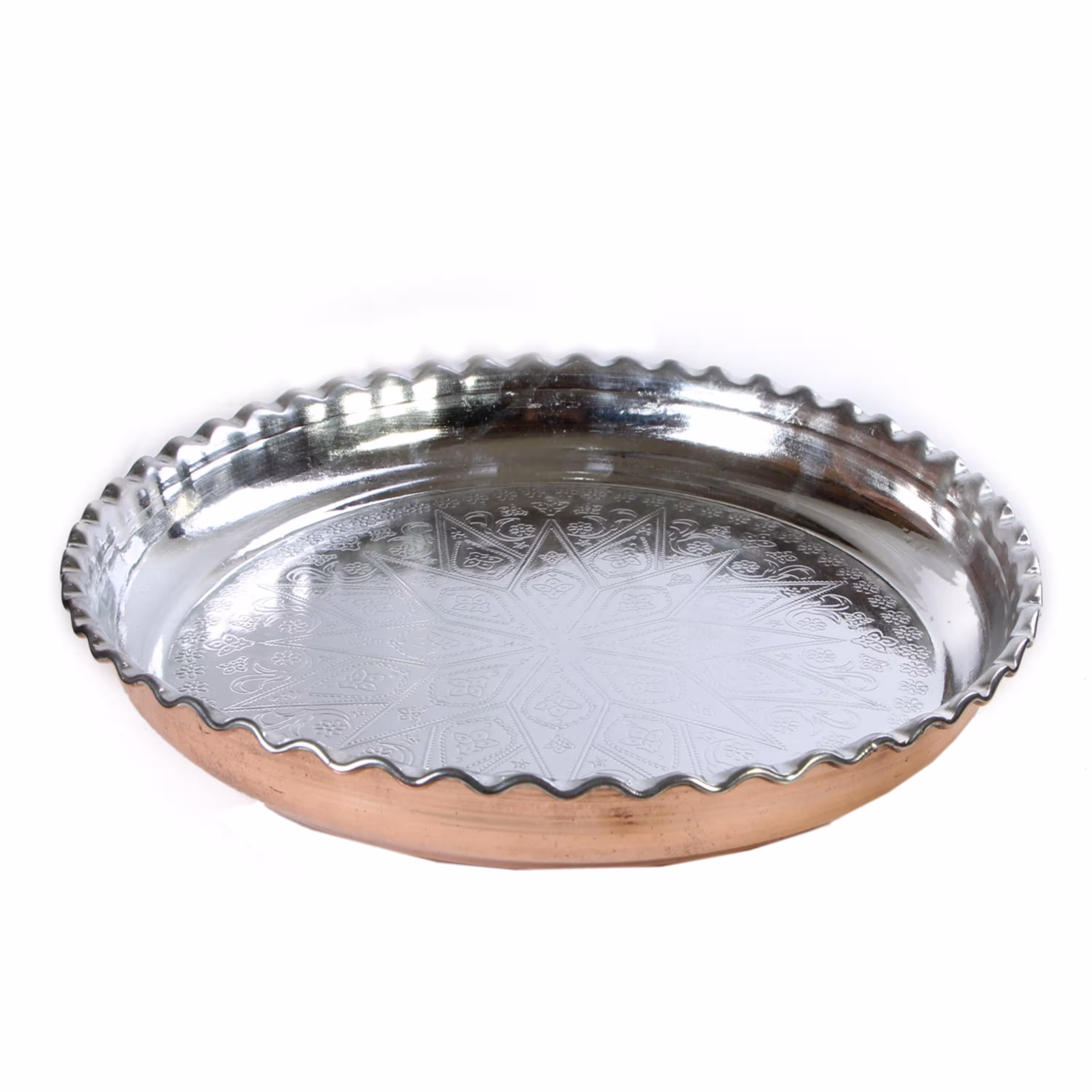 سینی مسی طرح گود قطر 27 سانتیمتر ZH39