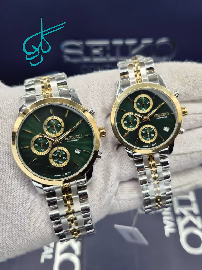 خرید ست ساعت زنانه و مردانه سیکو کنتیننتال (Continental) ساخت ژاپن کرنوگراف کیفیت عالی استیل 316 ضدحساسیت (اورجینال) کد 2117387 - ردگل