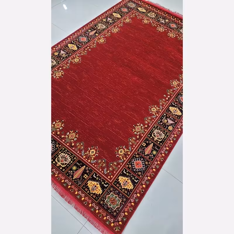 فرش قرمز بلوچی ماشینی کاشان 700شانه آکرلیک4متری2،25در1،5(باارسال رایگان)