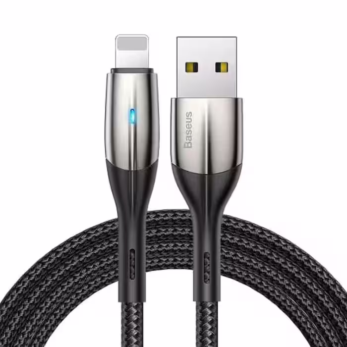 کابل شارژ و انتقال داده USB به لایتنینگ بیسوس مدل Baseus Horizontal CALSP-C01 طول 2 متر