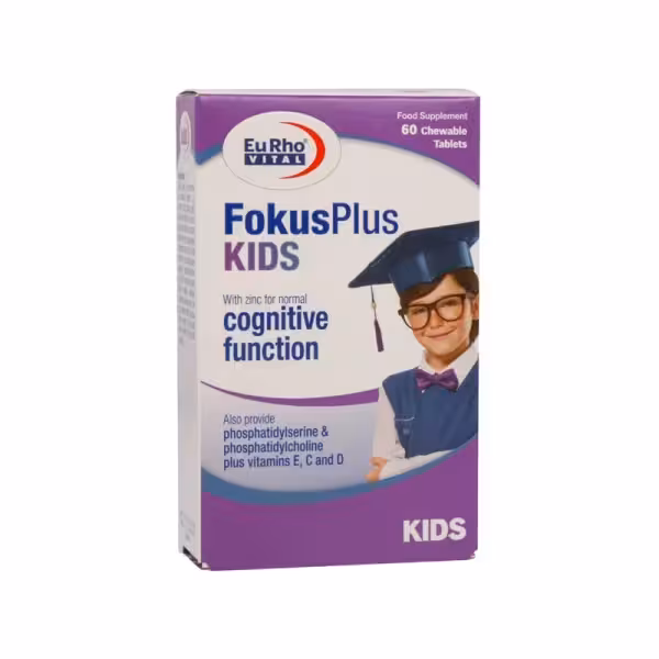 قرص جویدنی فوکوس پلاس کیدز یوروویتال 60 عدد