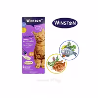 بستنی گربه وینستون دو طعم مرغ و ماهی با بیوتین 8 عددی Wimston Lickable Cream