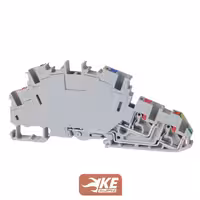 ترمینال ریلی فشاری دو طبقه ارت‌دار سایز 2.5 رعد مدل RT/PG2.5-3LOE5
