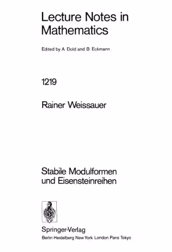 خرید و دانلود نسخه کامل کتاب Stabile Modulformen und Eisensteinreihen