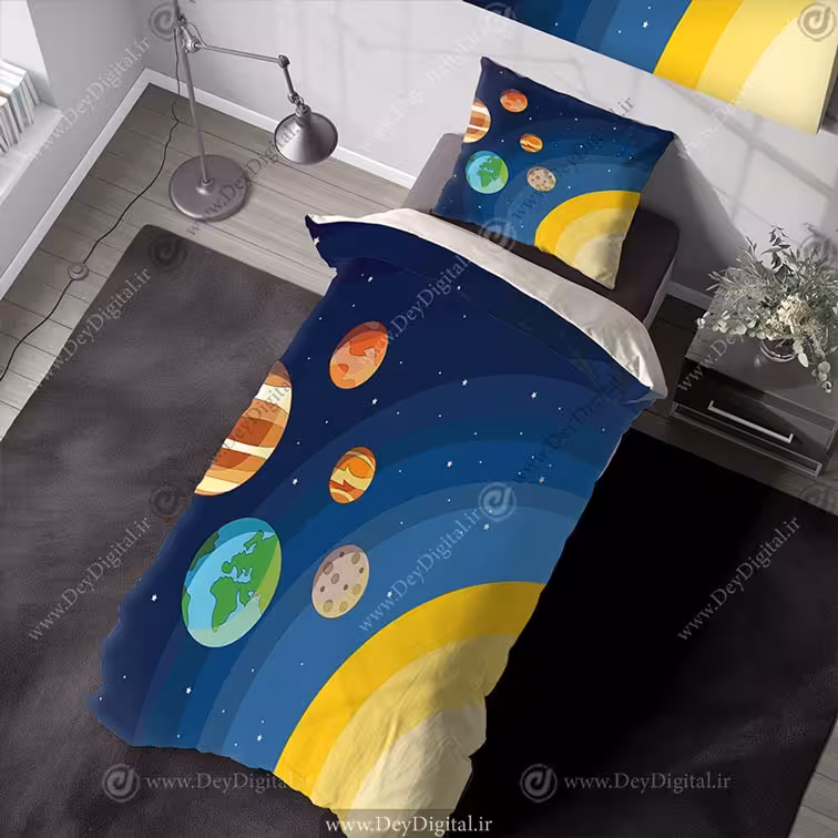 روتختی سه بعدی کودک طرح منظومه شمسی pk-3306