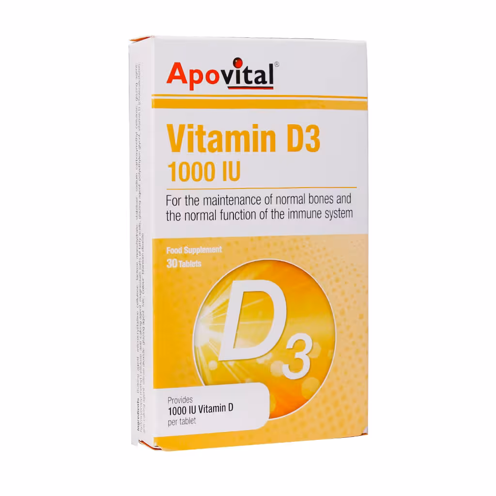 قرص ویتامین D3 1000 واحد آپوویتال | Apovital Vitamin D3 1000IU