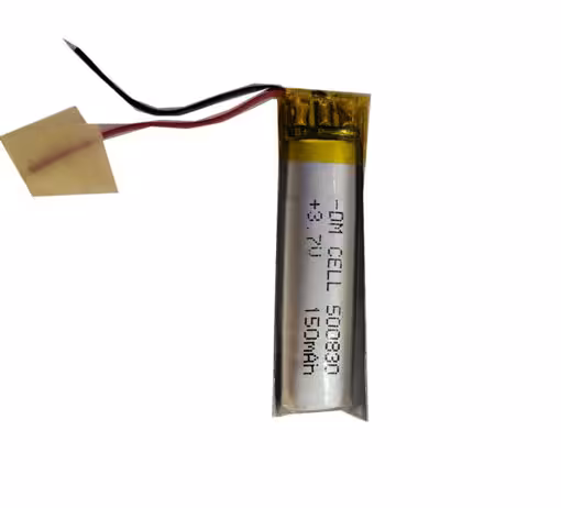باتری لیتیوم پلیمر 3.7 ولت 150 میلی آمپر 500830