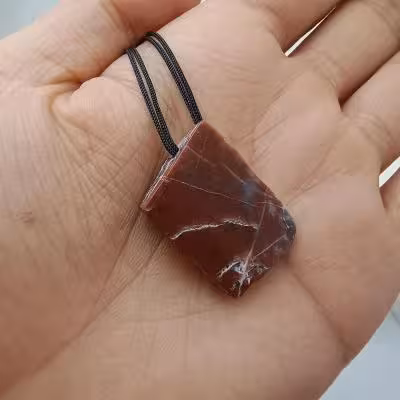 گردنبند ژاسپر پاک معدنی اقتصادی ر370