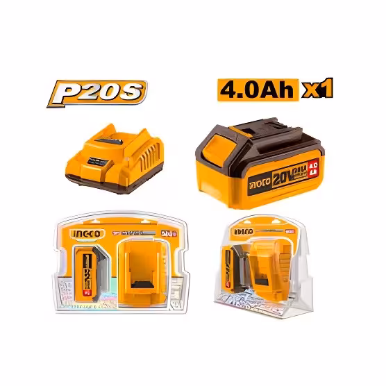 ست باطری و شارژر 20 ولت 4 آمپر اینکو مدل FBCPK1214