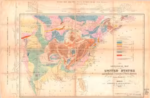 خرید و دانلود نسخه کامل کتاب Geological map of the United States and the British Provinces of North America