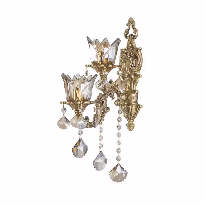 چراغ دیواری ۲ شعله چشمه نور کد S3515/1-1W-A