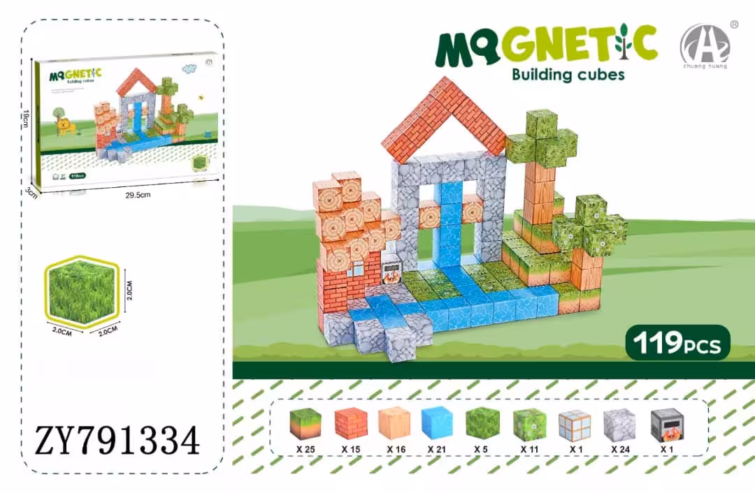 مگنت مکعب ماینکرافت 119 قطعه برند اورجینال مگنتیک “Chuang Huang” (چوانگ هوانگ)