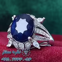 انگشتر جواهری یاقوت کبود زنانه