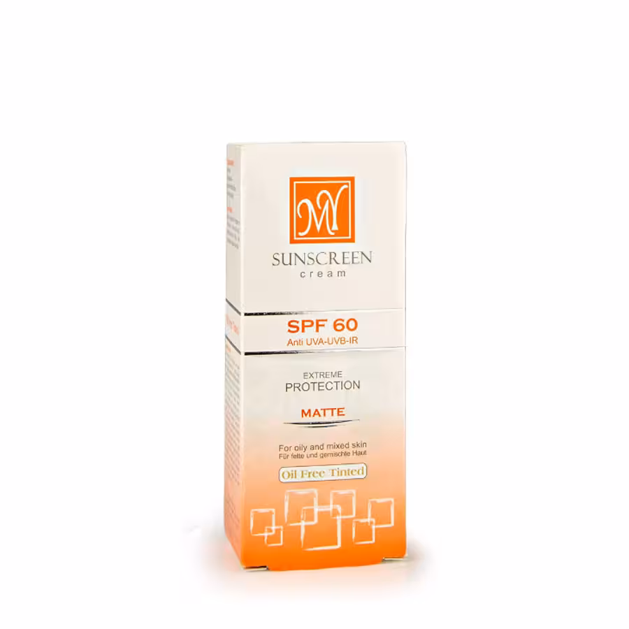 کرم ضد آفتاب رنگی فاقد چربی SPF60 مای مناسب پوست های چرب و مختلط 50 میلی لیتر