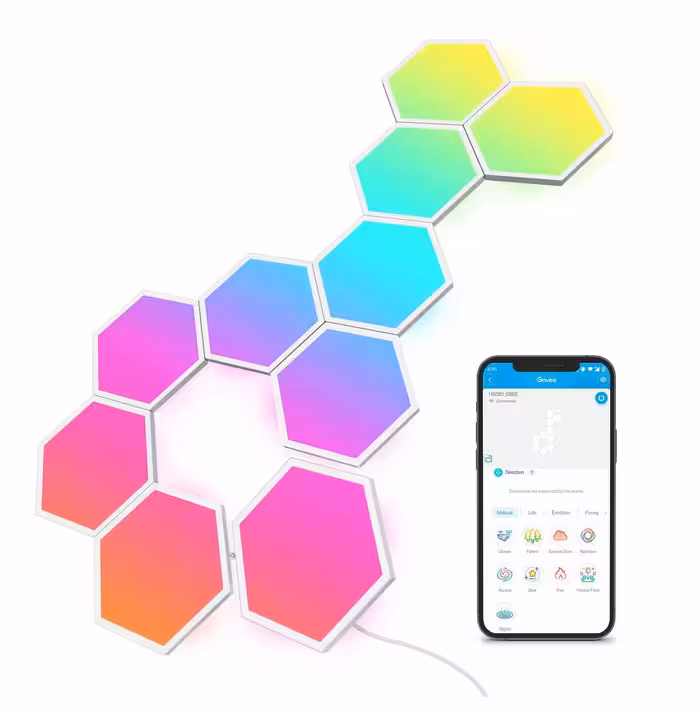 چراغ دیواری هوشمند گووی 10 عددی Govee Glide Hexa Light Panels