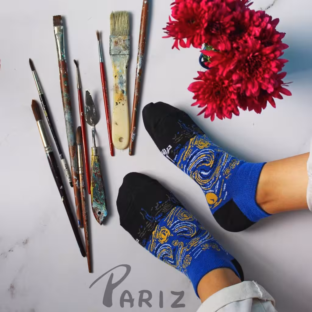 جوراب شب پرستاره مچی نخ پنبه فری سایز