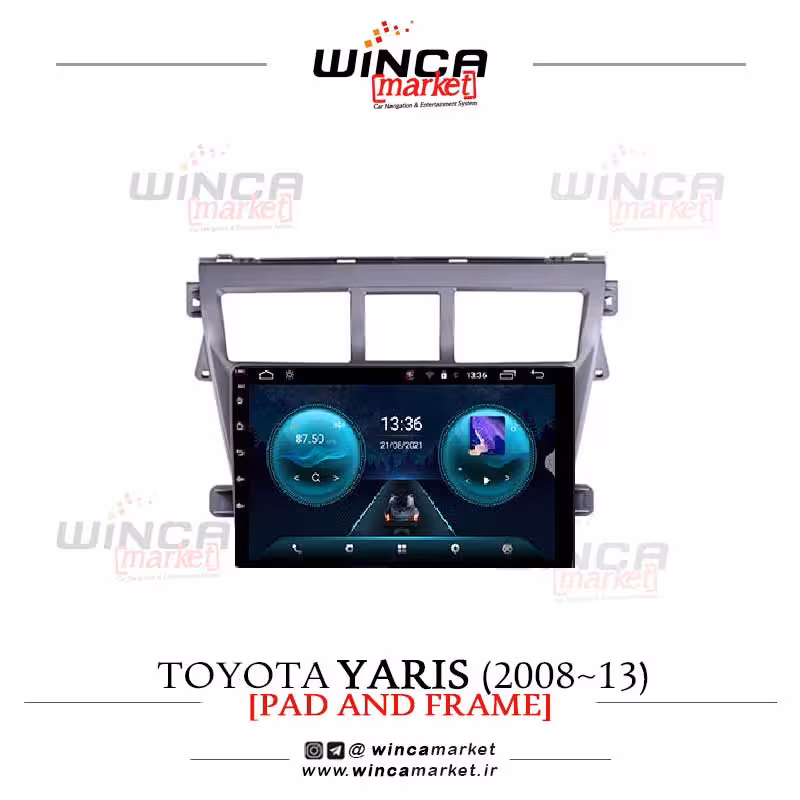 مانیتور فابریک تویوتا یاریس 2007 سری اس S400 پلاس وینکا WINCA مدل RS855
