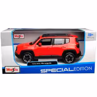 ماکت ماشین فلزی جیپ نارنجی Jeep Rengade کد 31282 برند مایستو