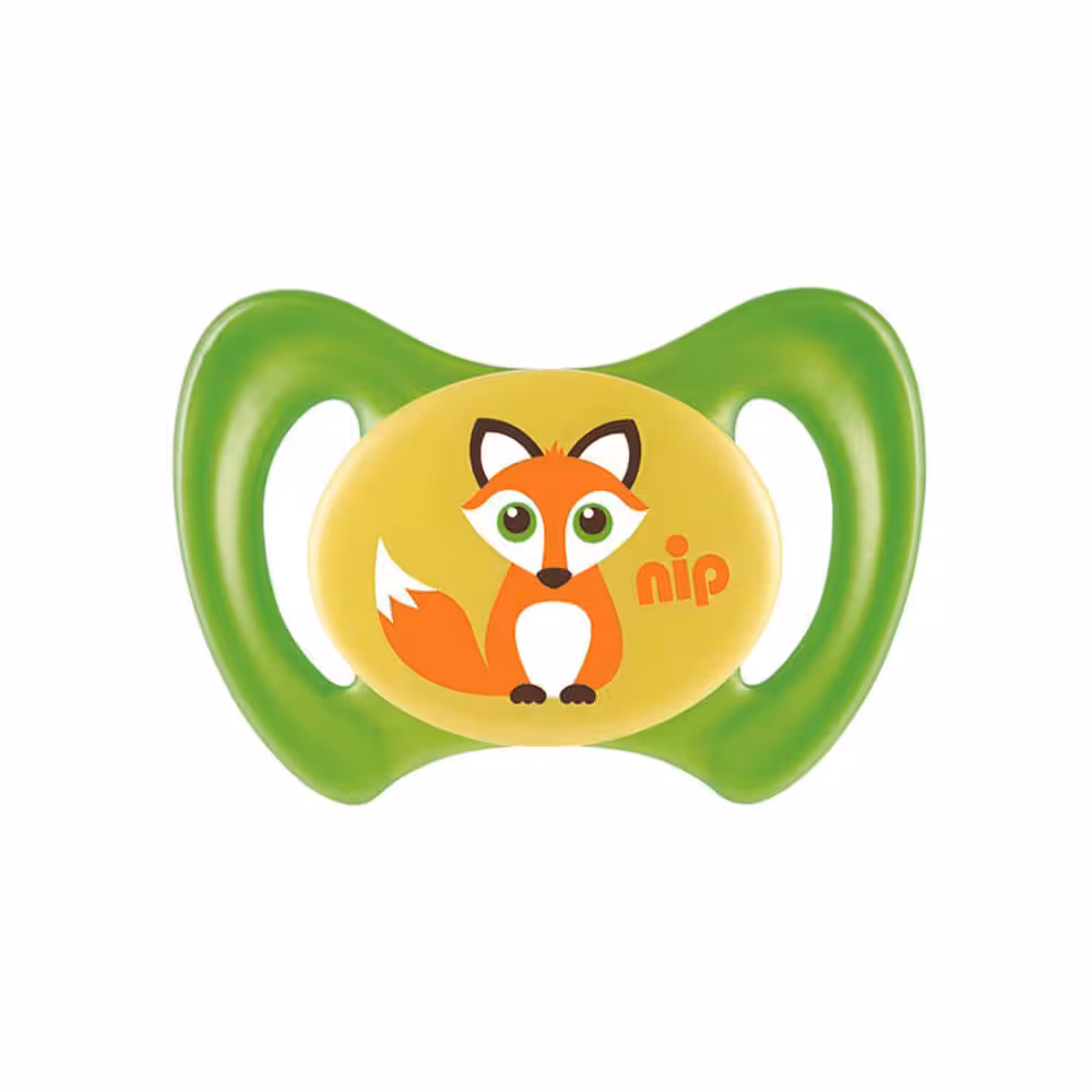 پستانک 5  نیپ Nip مدل Miss Denti رنگ سبز طرح روباه سایز 2
